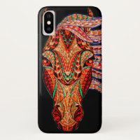 Mosaico de joyas de caballo luce colorida cowgirl 