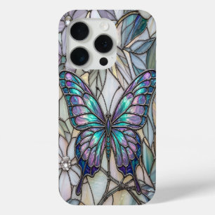 Funda Para iPhone 15 Pro Mosaico de Mariposa Estética