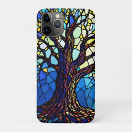 Funda Para iPhone 11 Pro Mosaico de Vidrio Roto del Árbol de la Vida
