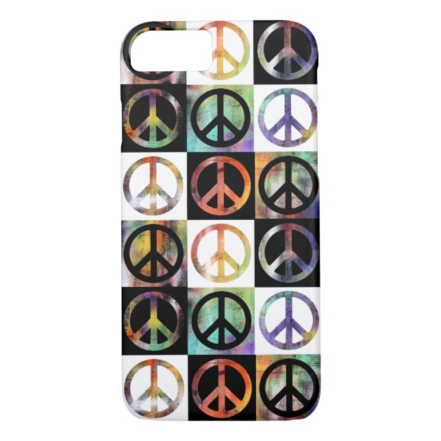 Funda De Case-Mate Para iPhone Mosaico del signo de la paz (Reverso)