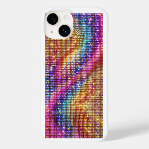 Funda Para iPhone 14 De Case-Mate Mosaico Disco Arcoíris Vibrante Brillo Destello Lu