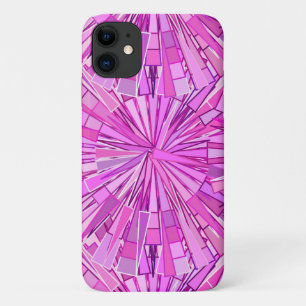 Funda Para iPhone 11 Mosaico geométrico moderno, violeta y orquídea