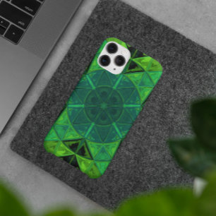 Funda Para iPhone 11 Mosaico Kaleidoscope Flor verde