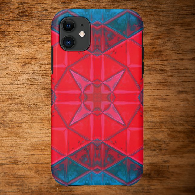 Funda De Case-Mate Para iPhone Mosaico Kaleidoscope Plaza Rojo y Azul (Subido por el creador)