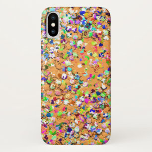 Funda Para iPhone X Mosaico Multicolor Purpurina de la parrilla modern