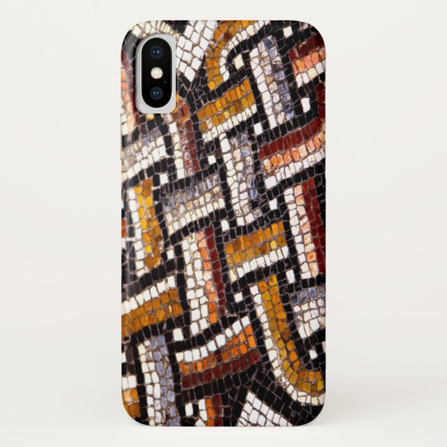 Funda De Case-Mate Para iPhone Mosaico romano de otoño (Reverso)