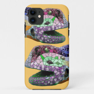 Funda Para iPhone 11 Mosaicos de la cabeza del lagarto de Gaudi
