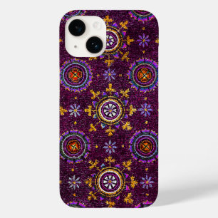 FUNDA PARA iPhone 14 DE Case-Mate MOSAICOS DE RAVENNA BYZANTINE, ESTRELLA, PURPLE ST