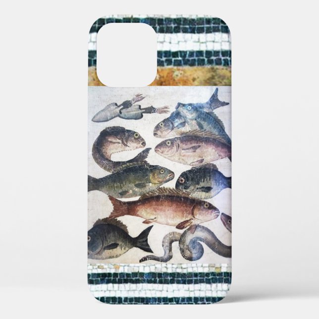 FUNDA DE Case-Mate PARA iPhone MOSAICOS ROMANOS ANTIGUOS, PESCADOS, ESCENA DE VID (Reverso )
