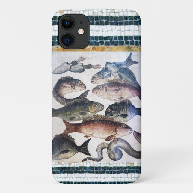 FUNDA DE Case-Mate PARA iPhone MOSAICOS ROMANOS ANTIGUOS, PESCADOS, ESCENA DE VID (Reverso)