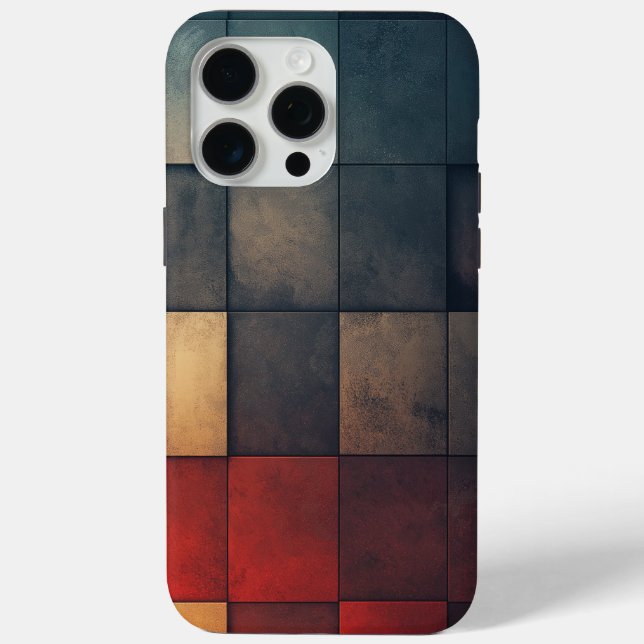 Funda De Case-Mate Para iPhone 🎨 Mosaïque Texturée en Nuances de Couleur 🔲 (Reverso )