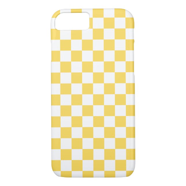 Funda De Case-Mate Para iPhone Mostaza amarilla y blanca (Reverso)