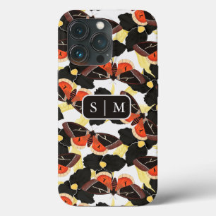 Funda Para iPhone 13 Pro Moth Butterfly patrón Funda-Mate iPhone Estuche