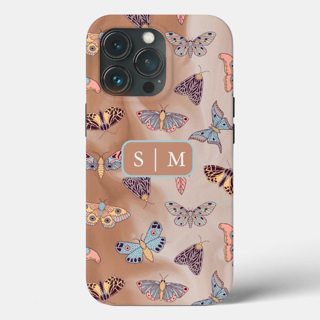 Funda De Case-Mate Para iPhone Moth Butterfly patrón Funda-Mate iPhone Estuche (Reverso )