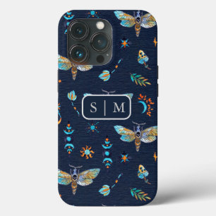 Funda Para iPhone 13 Pro Moth Butterfly patrón Funda-Mate iPhone Estuche