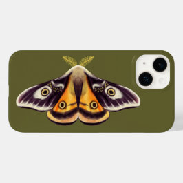 Funda Para iPhone 14 De Case-Mate Moth Insect Art Goblincore Saturnia Witchen Green