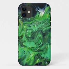 Funda Para iPhone 11 Motif abstrait vert.