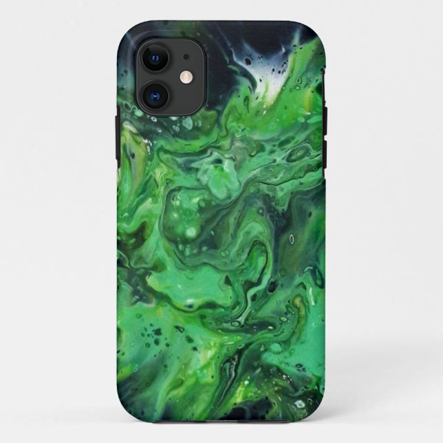 Funda De Case-Mate Para iPhone Motif abstrait vert.  (Reverso)