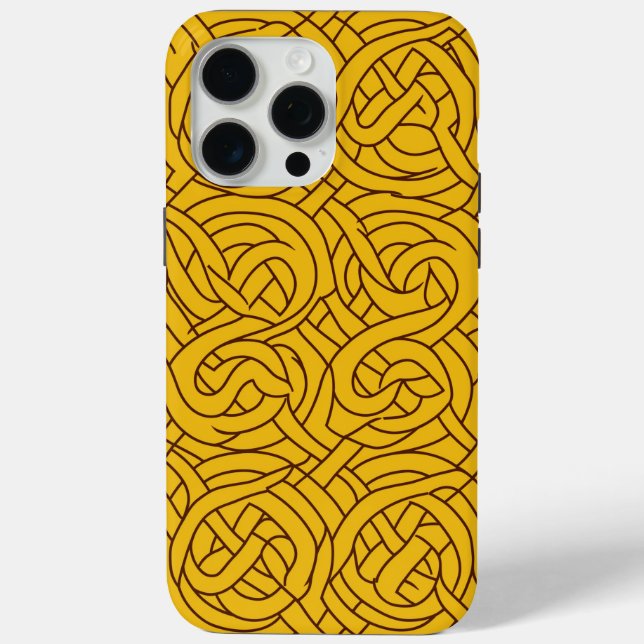 Funda De Case-Mate Para iPhone 🌟 Motif Celtique Jaune en Entrelacs ✨ (Reverso )