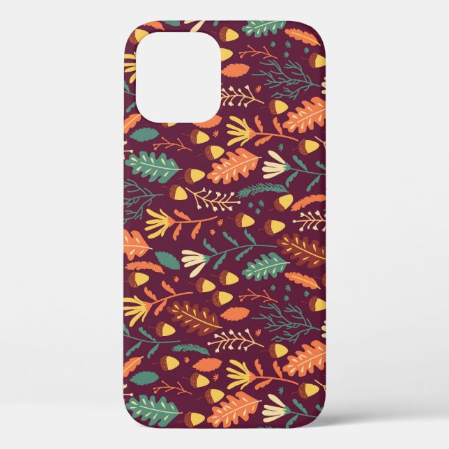 Funda De Case-Mate Para iPhone Motif de cosecha de Naranja rojo de otoño (Reverso )
