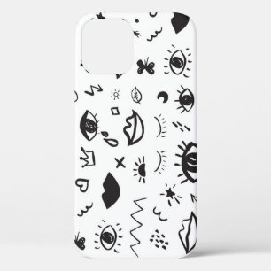 Funda Para iPhone 12 Motif de ojos: Patrón de moda de época