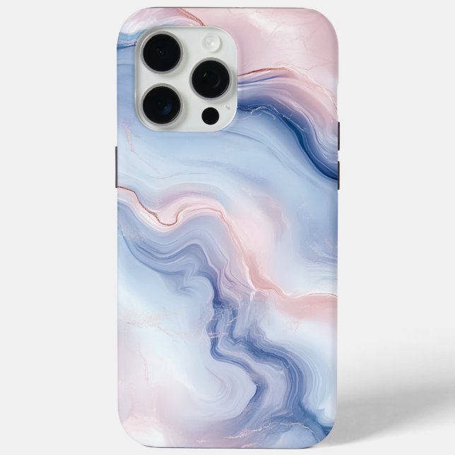 Funda De Case-Mate Para iPhone 🎨 Motif Marbré Pastel Doux et Élégant 🎨 (Reverso )