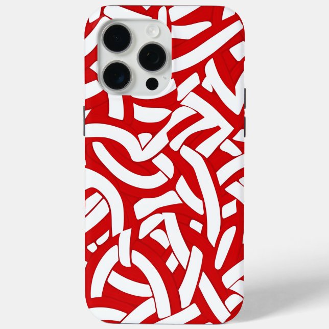 Funda De Case-Mate Para iPhone 💫 Motif Spiralé Rouge et Blanc 🎨 (Reverso )