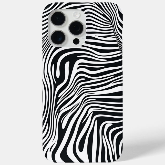 Funda De Case-Mate Para iPhone Motif zébré noir et blanc 🦓 (Reverso )