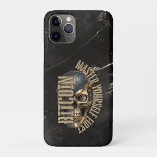 Funda Para iPhone 11 Pro motivación BTC Cráneo Mármol dorado