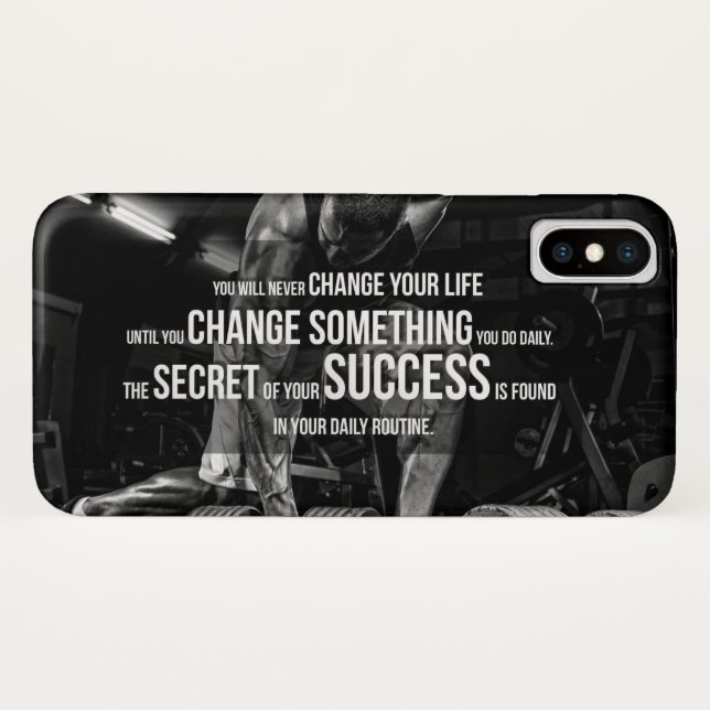 Funda De Case-Mate Para iPhone Motivación de entrenamiento (Reverso (horizontal))