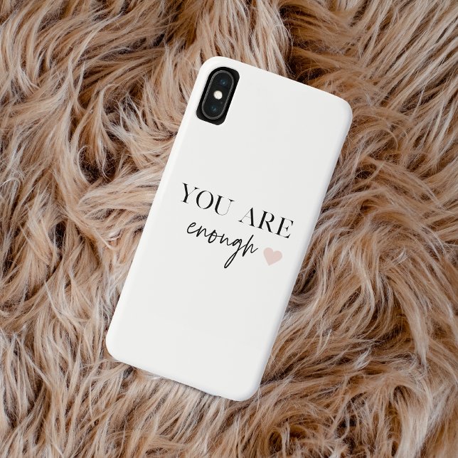 Funda De Case-Mate Para iPhone Motivación positiva que eres suficiente cita (Subido por el creador)