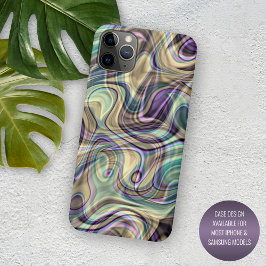 Funda Para iPhone 11 Pro Max Motivo de arte de remolinos de mármol moderno únic