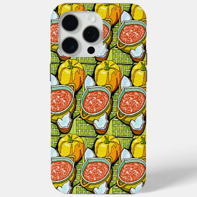 Funda De Case-Mate Para iPhone Motivo de calabazas y sopas Halloween de otoño (Reverso )