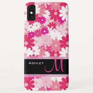 Funda Para iPhone XS Max Motivo floral rosado moderno Flor margarita Monogr
