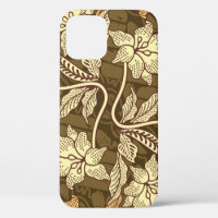 Motivos de batik indonesio con flora y fauna