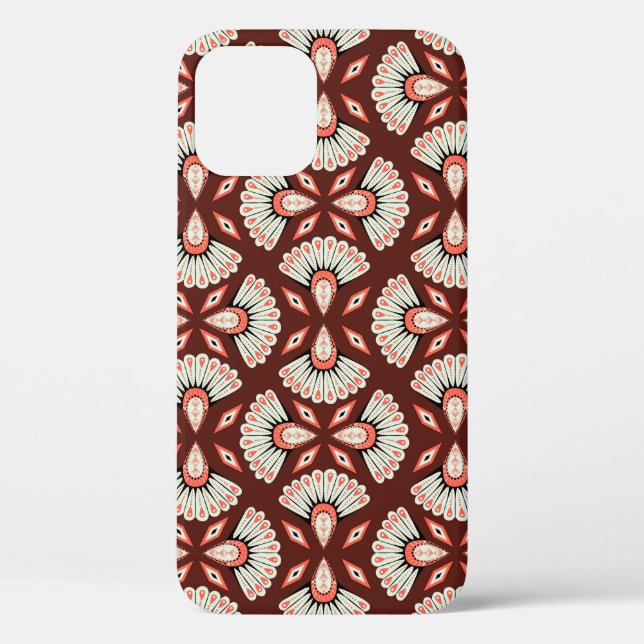 Funda De Case-Mate Para iPhone Motivos Geométricos Pequeños: Patrón Textil de Dec (Reverso )
