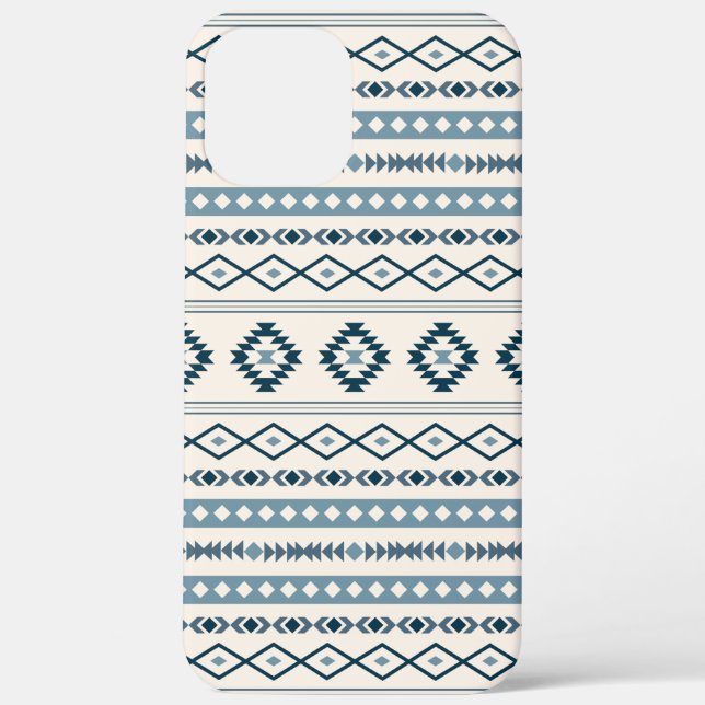 Funda De Case-Mate Para iPhone Motivos mixtos Aztec Blues Cream Patrón Funda-Mate (Reverso )