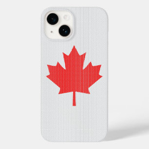 Funda Para iPhone 14 De Case-Mate Moto de punto de la hoja de arce estilo Knit