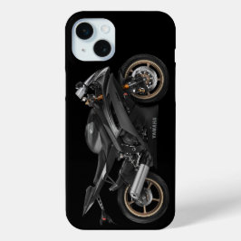 Funda Para iPhone 15 Mini Moto Yamaha Yzf-R6 negro