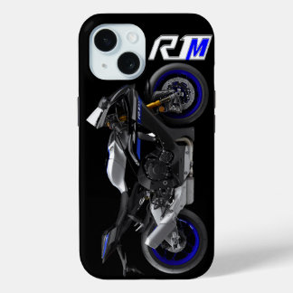 Funda Para iPhone 15 Motocicleta azul R1M
