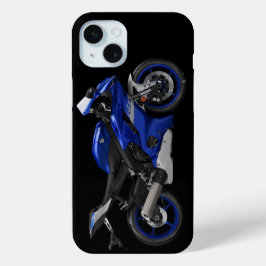 Funda Para iPhone 15 Mini Motocicleta Blue Yamaha Yzf-R6