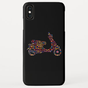 Funda Para iPhone XS Max Motocicleta de motor scooter impulsada por flores