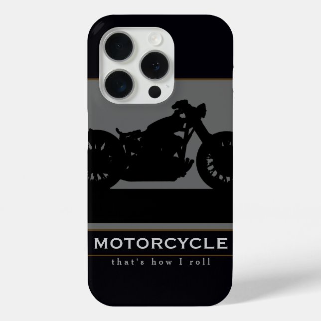 Funda De Case-Mate Para iPhone Motocicleta negra (Reverso )