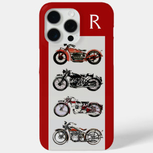 Funda Para iPhone 15 Pro Max MOTOCICLETAS DE VINTAJE, rojo