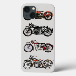 Funda Para iPhone 13 MOTOCICLETAS DE VINTAJE, rojo