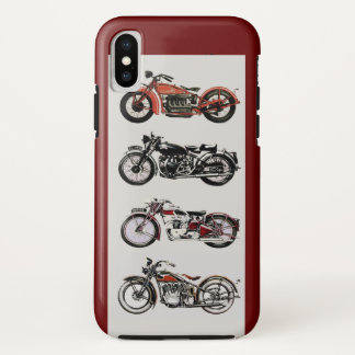 Funda Para iPhone XS MOTOCICLETAS DE VINTAJE, rojo