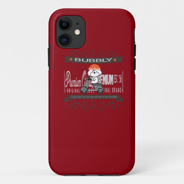 Funda De Case-Mate Para iPhone Motociclismo de Bubbly (Reverso)