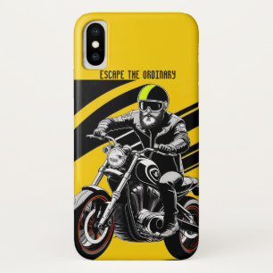 Funda Para iPhone X Motociclista con estilo montando una moto cruiser