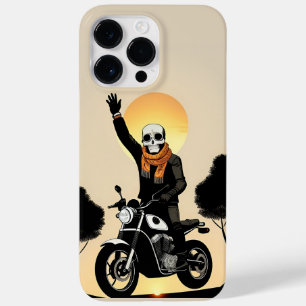 Funda Para iPhone 14 Pro Max De Case-Mate Motociclista con máscara de cráneo montando