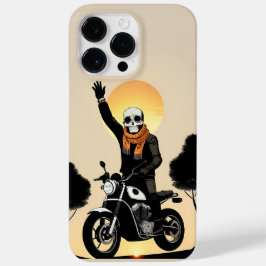 Funda Para iPhone 14 Pro Max De Case-Mate Motociclista de Máscara de Cráneo en Carrera